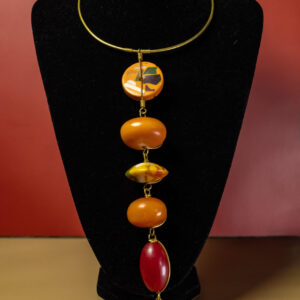 Sunfire Layers Brass Statement Necklace
