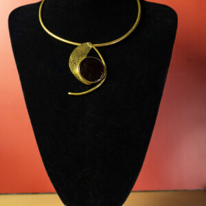 Eclipse Curve Brass Collar Necklace